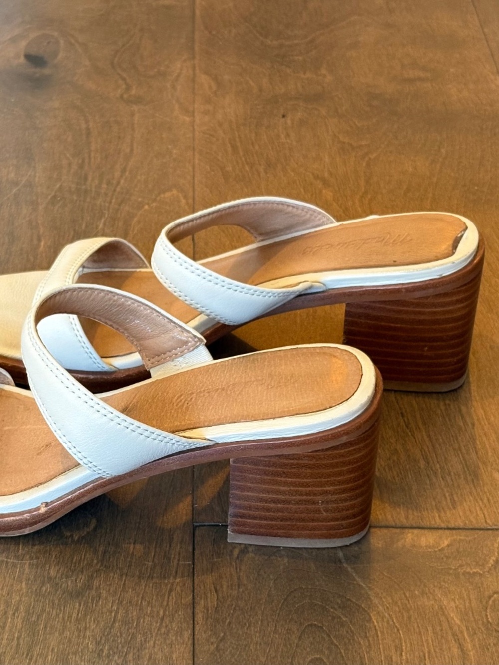 Madewell cream heeled sandals